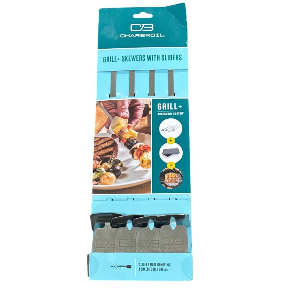 Char-Broil Grill+ Skewers With Sliders For Easy Food Removal